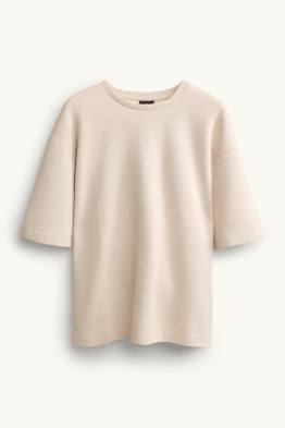 T-shirt - oversized - textured