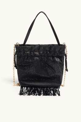 Schoudertas met strass-steentjes