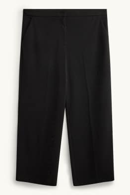 Pantaloni din jerseu - talie medie - wide leg - aspect lucios