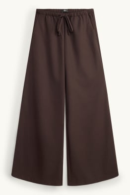 Pantalons de tela - mid waist - wide leg