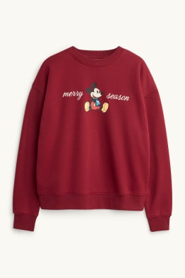 Weihnachts-Sweatshirt - Micky Maus - Glanz-Effekt