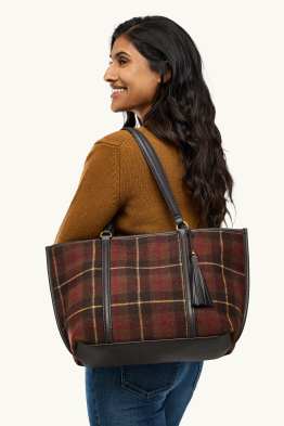 Großer Shopper - kariert