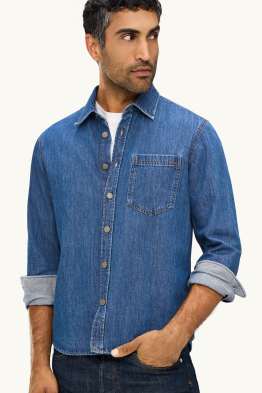 Chemise en jean - regular fit - col kent