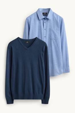 Set - jumper and business shirt - 2 piece