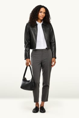 Stoffhose - Mid Waist - Tapered Fit