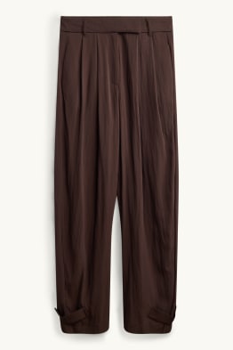 Business trousers - mid-rise waist - relaxed fit