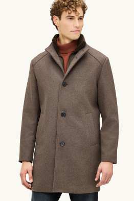 Manteau - laine mélangée - look 2-en-1