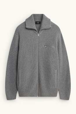 Gilet en maille - finition côtelée
