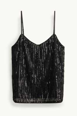 Top con paillettes