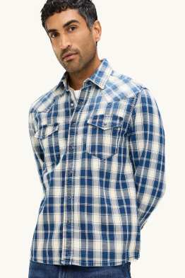 Cămașă din denim - regular fit - în carouri
