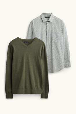 Set - Pullover und Businesshemd - 2 teilig