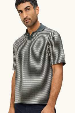 Poloshirt - relaxed fit - gestreept