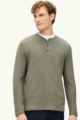 Tricou cu mânecă lungă - regular fit - structurat