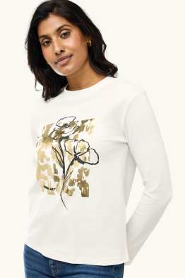 Longsleeve - regular fit - glanseffect