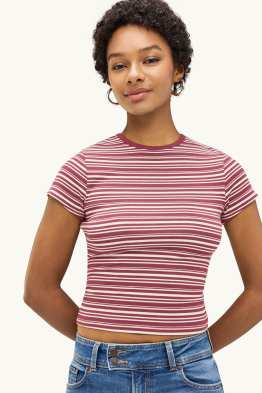 T-Shirt - Slim Fit - gestreift