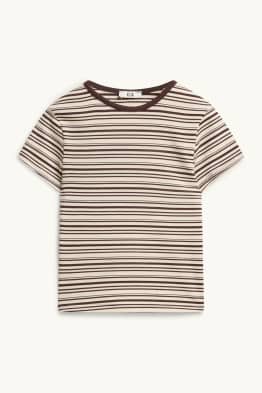 T-shirt - slim fit - gestreept
