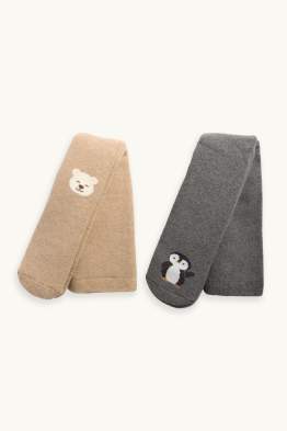 Confezione da 2 - orso polare e pinguino - collant antiscivolo neonati