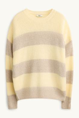 Pullover - gerippt - gestreift