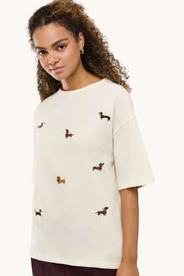 T-shirt - oversize - brodé