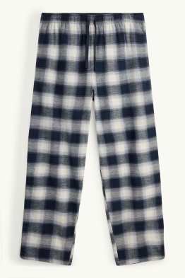 Flanell-Pyjamahose - kariert