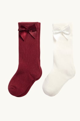 Multipack 2er - Schleifchen - Baby-Thermo-Socken