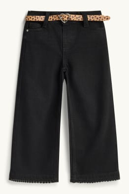 Wide Leg Jeans mit Gürtel