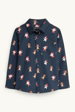 Pare Noel, ren i ninot de neu - camisa nadalenca
