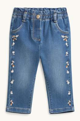 Floricele și ghindă - jeans bebeluși