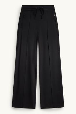Pantalons de punt - mid waist - wide leg