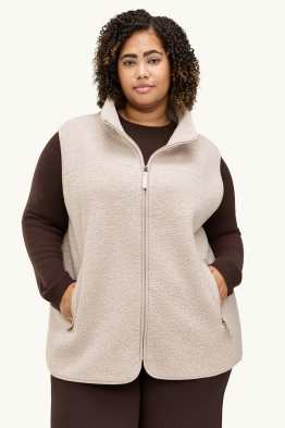 Gilet sans manches en peluche
