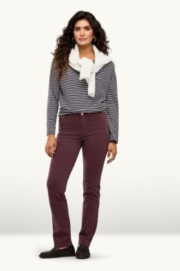 Straight jeans - mid-rise waist - LYCRA ®
