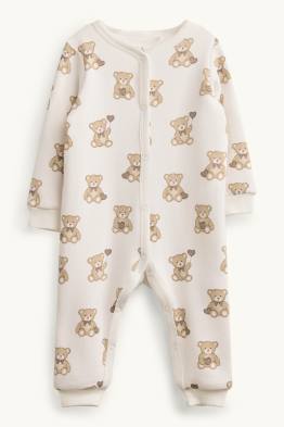 Oursons - pyjama bébé - doublé de peluche