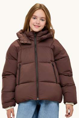Steppjacke mit Kapuze - gefüttert - wasserabweisend