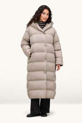 Cappotto trapuntato con cappuccio - foderato - idrorepellente