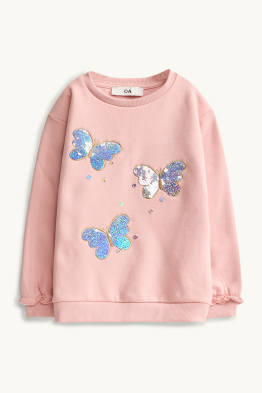 Schmetterling - Sweatshirt - Glanz-Effekt