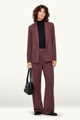 Pantalon de bureau - mid waist - wide leg