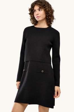 Fit & Flare Kleid - 2-in1-Look