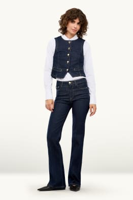 Flared jeans - mid-rise waist - LYCRA®