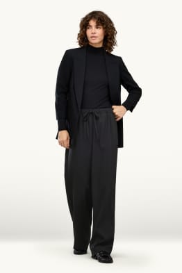 Business-Hose - Mid Waist - Wide Leg