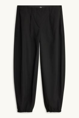 Trousers - mid-rise waist - balloon leg