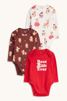 Multipack 3er - Baby-Weihnachts-Body