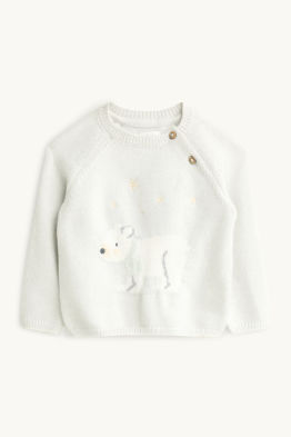 Polar bear and stars - baby jumper