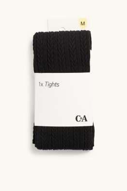 Tights - cable knit pattern