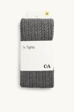 Tights - cable knit pattern
