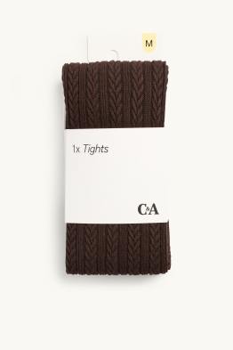 Tights - cable knit pattern