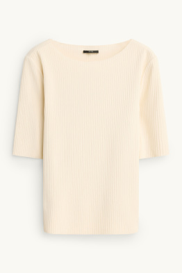 T-Shirt - Regular Fit - gerippt