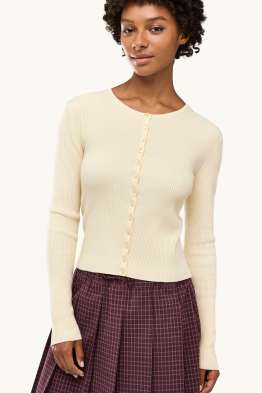 Gebreid vest - geribd