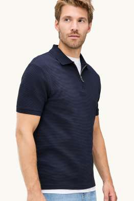 Polo shirt - regular fit - ribbed