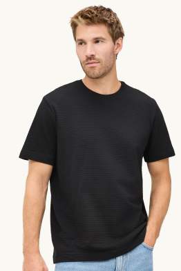 Gebreid T-shirt - regular fit - met structuur
