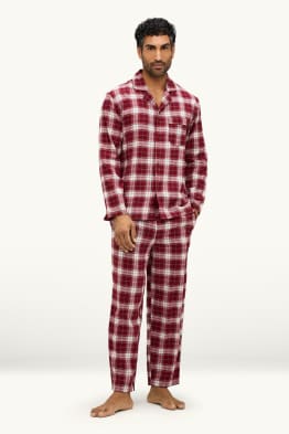 Mini Me - men’s Christmas pyjamas - check